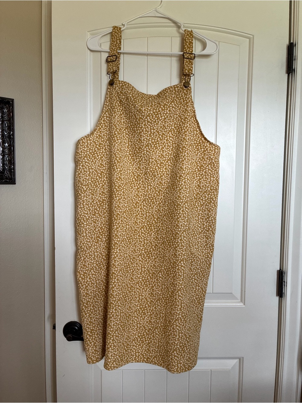 GUC 2XL Love Olive Co Women’s Yellow Floral Pinafore Dress